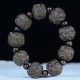 Ebony Wood Arhats Lotus Dragon Balance Bracelet