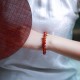 Natural Red Agate Confidence Letter Bracelet Natural Red Agate Confidence Letter Bracelet