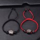 Silver Sheen Obsidian Cat Paw Protection Rope Bracelet Silver Sheen Obsidian Cat Paw Protection Rope Bracelet