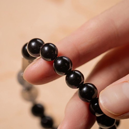 925 Silver Obsidian Moonstone Strength Couple Bracelet 925 Silver Obsidian Moonstone Strength Couple Bracelet