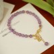 Natural Amethyst Stress-Relief Bracelet