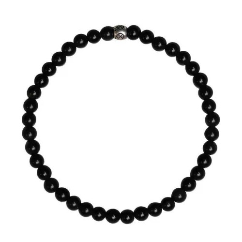 Black Obsidian Smoky Quartz Strength Bracelet