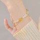 Hetian Jade Peach Blossom Luck Chain Bracelet