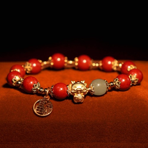 Year of the Dragon Cinnabar Blessing Bracelet