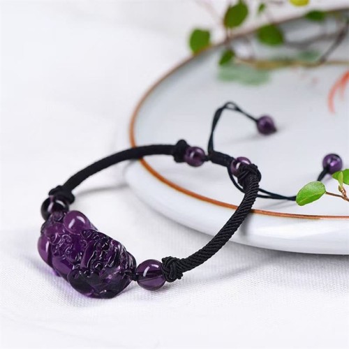 Obsidian Amethyst Citrine PiXiu Wealth Bracelet Obsidian Amethyst Citrine PiXiu Wealth Bracelet