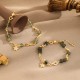 14K Gold Green Rutilated Quartz Eternal Love Bracelet 14K Gold Green Rutilated Quartz Eternal Love Bracelet