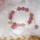Strawberry Quartz Pearl Four Leaf Clover Love Bracelet Strawberry Quartz Pearl Four Leaf Clover Love Bracelet