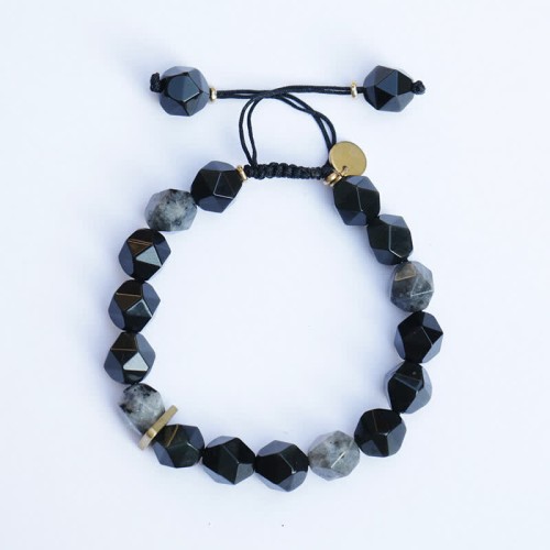 Black Obsidian Glitter Stone Purification Bracelet Black Obsidian Glitter Stone Purification Bracelet