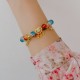 Liuli Glass Bead Chinese Lock Fortune Bracelet Liuli Glass Bead Chinese Lock Fortune Bracelet