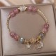 Strawberry Quartz Moonstone Love Bracelet