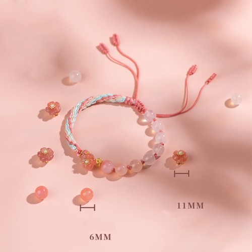 Gradient Agate Peach Blossom Luck Bracelet Gradient Agate Peach Blossom Luck Bracelet