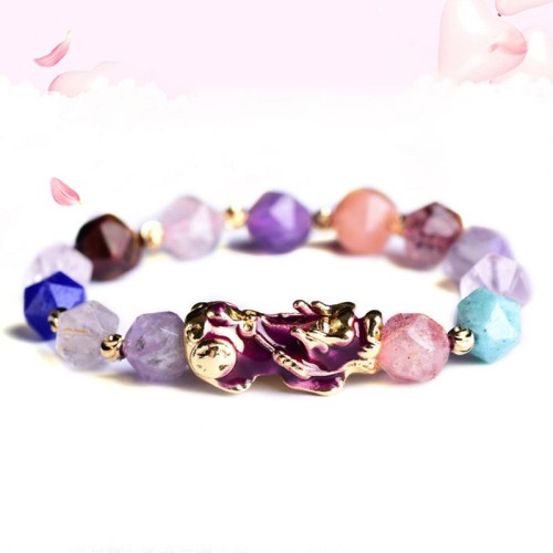 Feng Shui PiXiu Amethyst Luck Bracelet