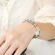 Moonstone Strawberry Quartz Flower Healing Charm Bracelet Moonstone Strawberry Quartz Flower Healing Charm Bracelet