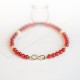 Natural Red Agate Endless Knot Confidence Bracelet