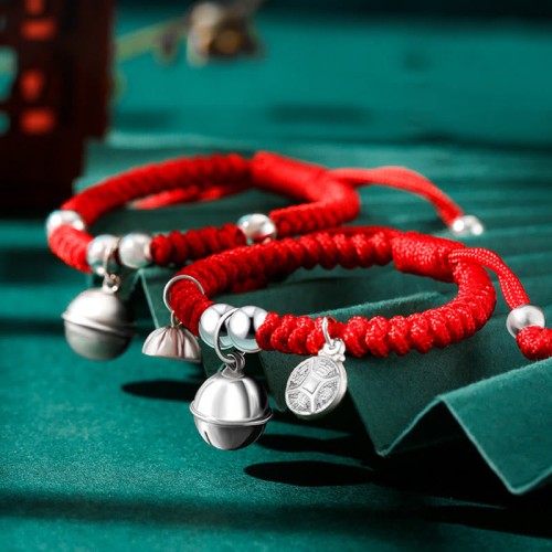 925 Sterling Silver Fu Character Lucky Money Bag Kids Bracelet 925 Sterling Silver Fu Character Lucky Money Bag Kids Bracelet