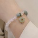 White Agate Jade Lotus Peace Buckle Protection Bracelet White Agate Jade Lotus Peace Buckle Protection Bracelet