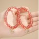 14K Gold Plated Strawberry Quartz Fu Charm Bracelet 14K Gold Plated Strawberry Quartz Fu Charm Bracelet