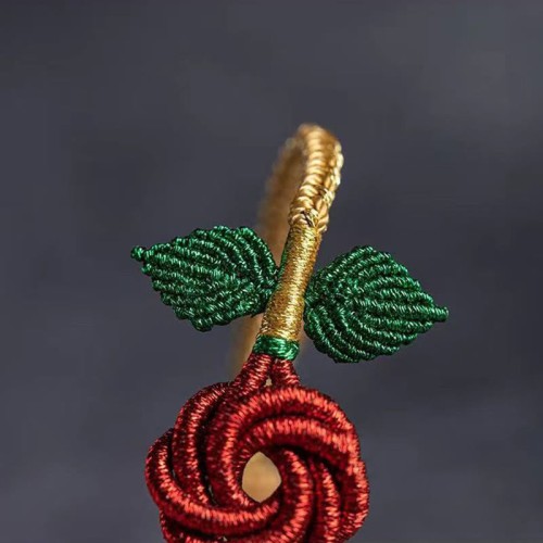 Rose Flower Peace Knot Handmade Luck Bracelet Rose Flower Peace Knot Handmade Luck Bracelet