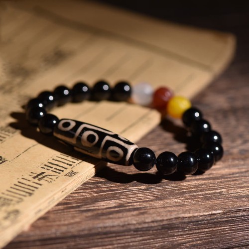 Tibetan Nine-Eye Dzi Bead Wealth Bracelet