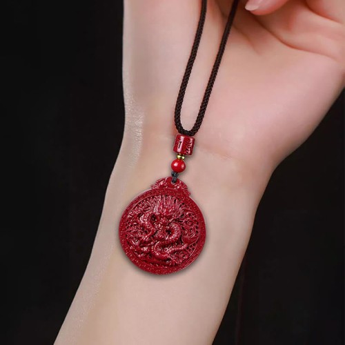 Dragon Cinnabar Protection Pendant