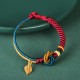 Tibetan Mandala Knot Leaf Luck Rope Bracelet Tibetan Mandala Knot Leaf Luck Rope Bracelet