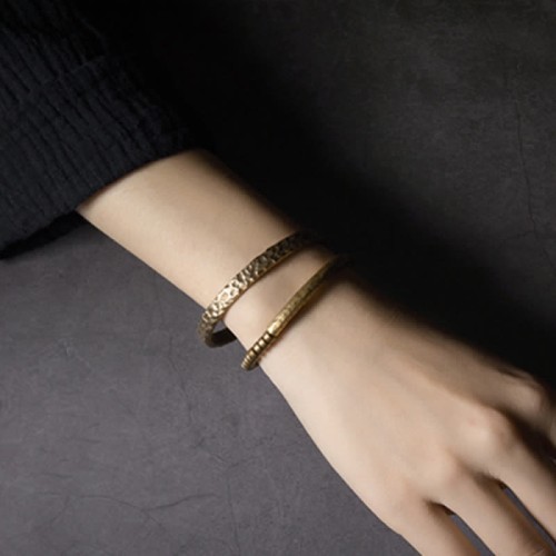Lava Rock Copper Balance Cuff Bangle