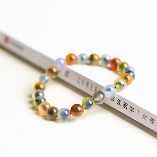 Colorful Candy Agate Harmony Strength Bead Bracelet