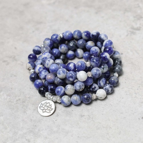 Blue Aventurine Lotus Peace Necklace Bracelet