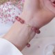 Strawberry Quartz Pearl Four Leaf Clover Love Bracelet Strawberry Quartz Pearl Four Leaf Clover Love Bracelet