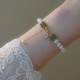 Natural Pearl Hetian Jade Happiness Wisdom Bracelet