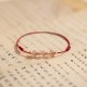 Strawberry Crystal Beads Luck Red String Anklet