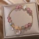 Strawberry Quartz Moonstone Love Bracelet