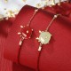 925 Silver Year of the Dragon Hetian Jade Red Agate Bracelet 925 Silver Year of the Dragon Hetian Jade Red Agate Bracelet