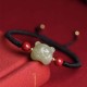 Jade Cinnabar Lucky Tiger Bracelet