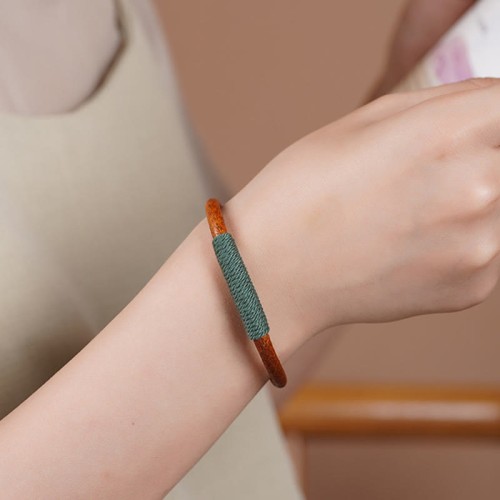 Tibetan Leather Five Elements Luck Braided Bracelet Tibetan Leather Five Elements Luck Braided Bracelet