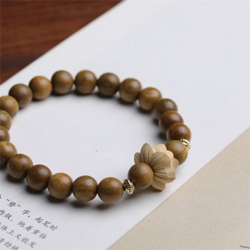 Green Sandalwood Boxwood Lotus Soothing Bracelet Green Sandalwood Boxwood Lotus Soothing Bracelet