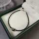 Gold Plated Black Spinel Cat Healing Bracelet