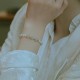 14K Gold Plated Pearl Hetian Cyan Jade Sincerity Bead Bracelet 14K Gold Plated Pearl Hetian Cyan Jade Sincerity Bead Bracelet
