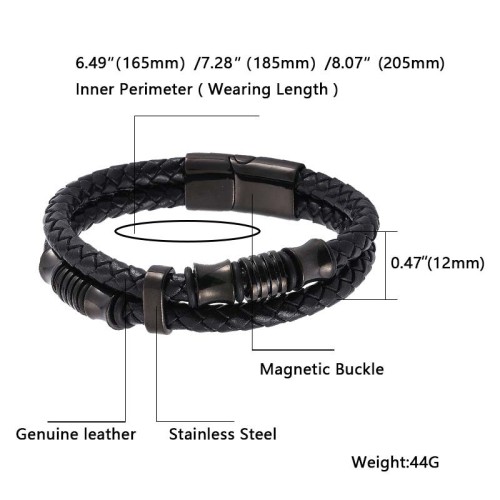 Layered Leather Weave Fortune Bracelet Layered Leather Weave Fortune Bracelet