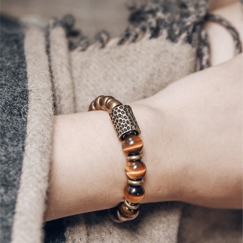 Tiger Eye Stone Copper Protection Bracelet Tiger Eye Stone Copper Protection Bracelet