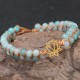 Amazonite Lotus Flower Balance Bracelet Amazonite Lotus Flower Balance Bracelet