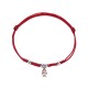 925 Sterling Silver Koi Fish Wealth Braided Red Bracelet