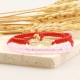 Tibetan Handmade Lotus Pink Crystal Soothing Bracelet Tibetan Handmade Lotus Pink Crystal Soothing Bracelet