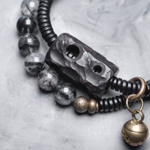 Black Rutilated Quartz Ebony Wisdom Bracelet Black Rutilated Quartz Ebony Wisdom Bracelet