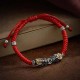 925 Silver PiXiu Prosperity Braided String Bracelet 925 Silver PiXiu Prosperity Braided String Bracelet