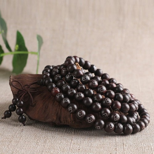 Red Sandalwood Om Mani Padme Hum Protection Bracelet Red Sandalwood Om Mani Padme Hum Protection Bracelet