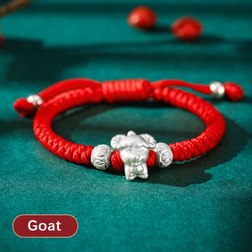 999 Sterling Silver Chinese Zodiac Kids Bracelet