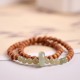 Sandalwood Hetian Jade Protection Double Wrap Bracelet