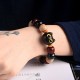 Ebony Wood Cat Engraved Protection Bracelet