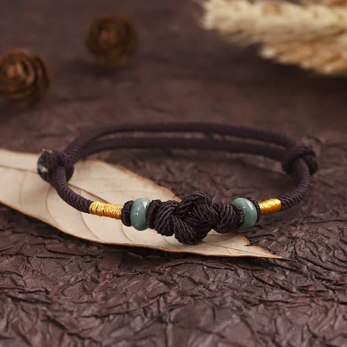Red Jade Fortune Knot Couple Bracelet Red Jade Fortune Knot Couple Bracelet